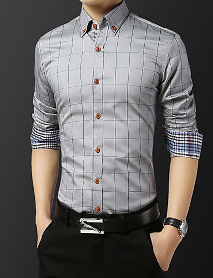 Ανδρικά Πουκάμισο Τετράγωνο Καρό